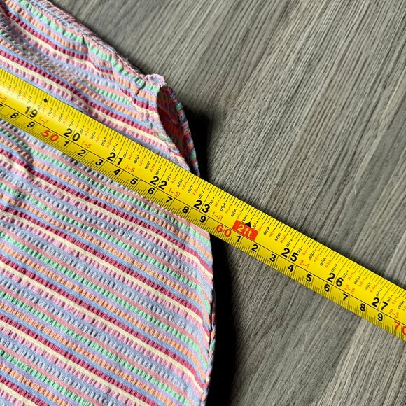 *Vintage L.L. Bean Men's Textured Striped Shirt - Pastel - Picture 5 of 5